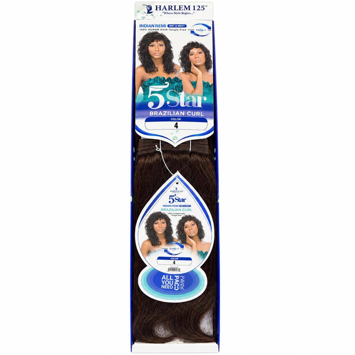 Harlem 125 Indian Remi Brazilian Curl 5PCS package color 4