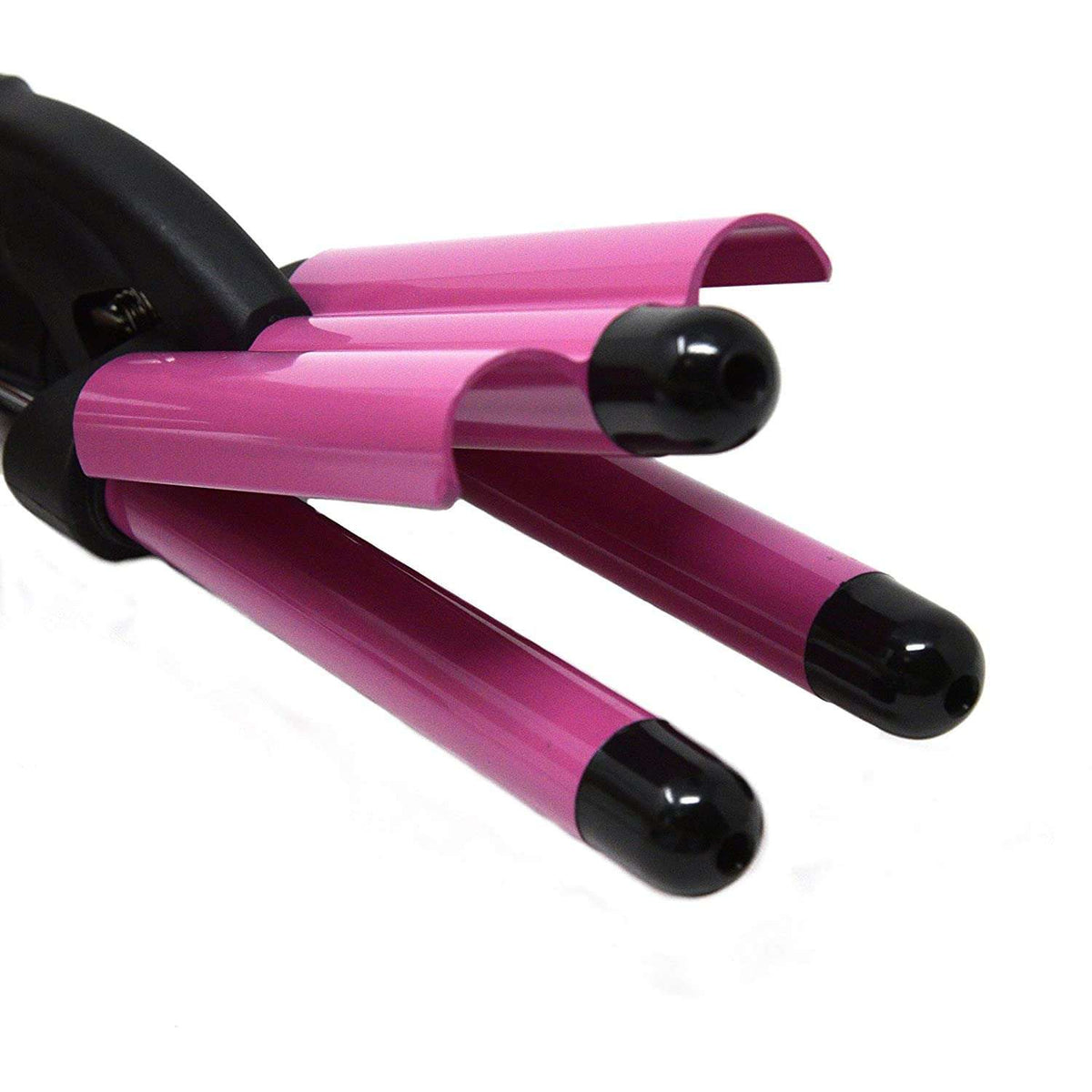 Hot & Hotter 3-Barrel Waver 3/4 Inch — open ceramic barrels close-up