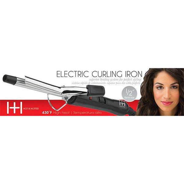 Hot & Hotter Electric Curling Iron 1/2 Inch — retail packaging