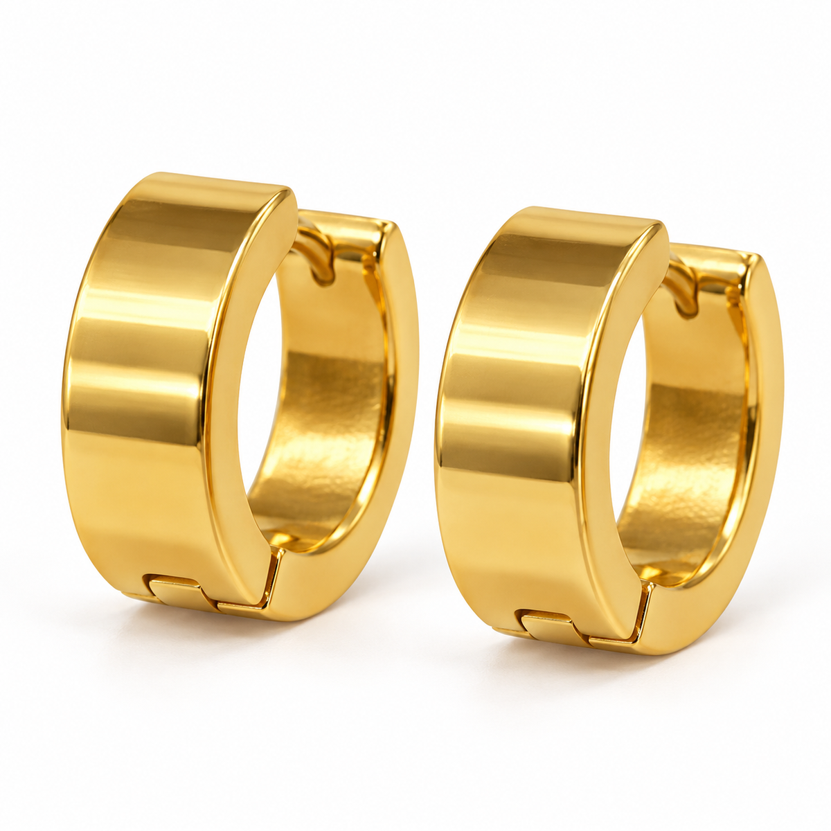 Gold-Tone Classic Flat Hoop