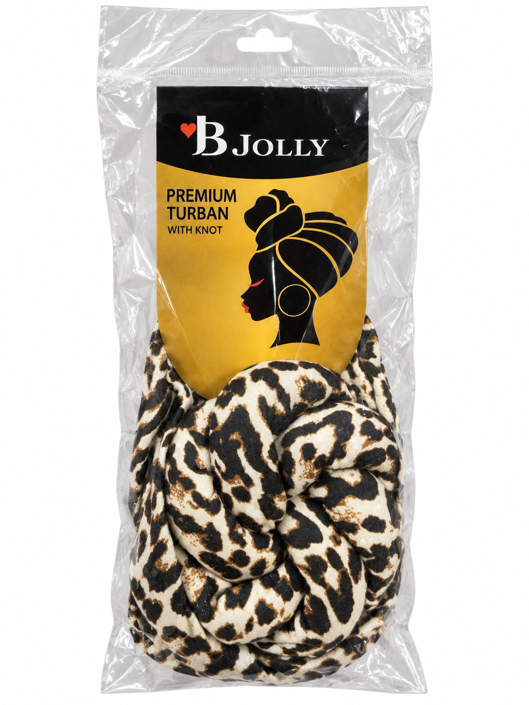 Jolly Premium Knot Turban in Leopard