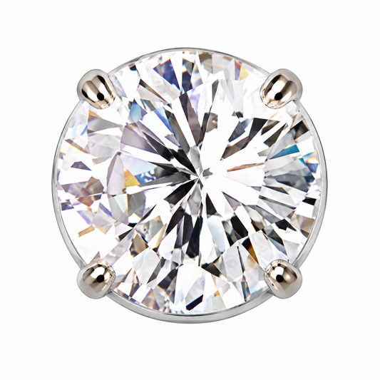 Joy Jewelry GF01 2mm round cubic zirconia stud in gold finish; AI-enhanced supplier photo