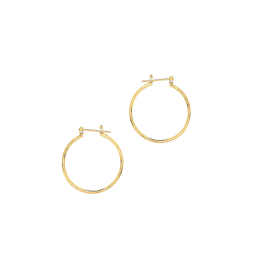 Joy Jewelry A11 gold-tone pin-catch hoop earrings