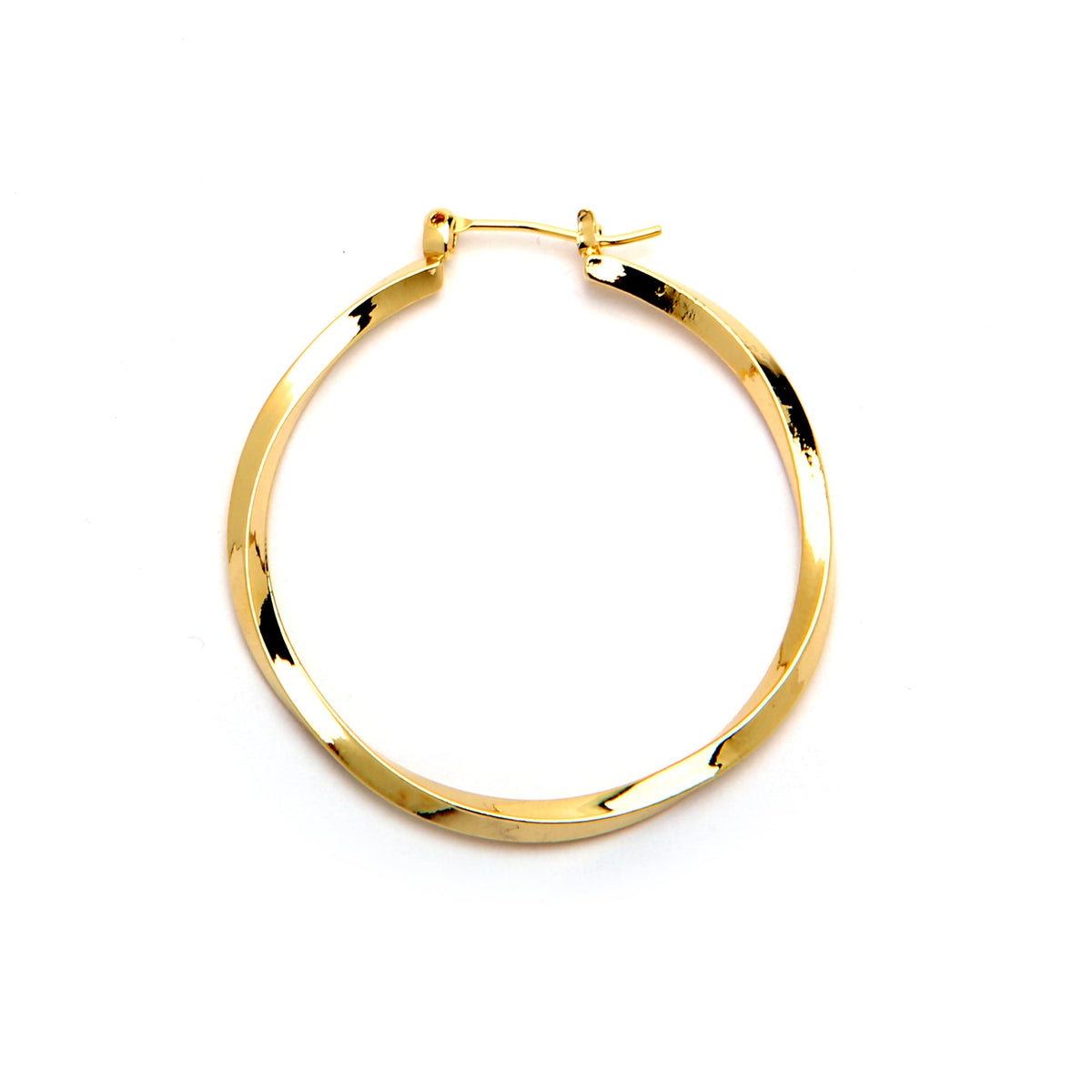 Joy Jewelry A13 gold-tone pin-catch hoop earrings