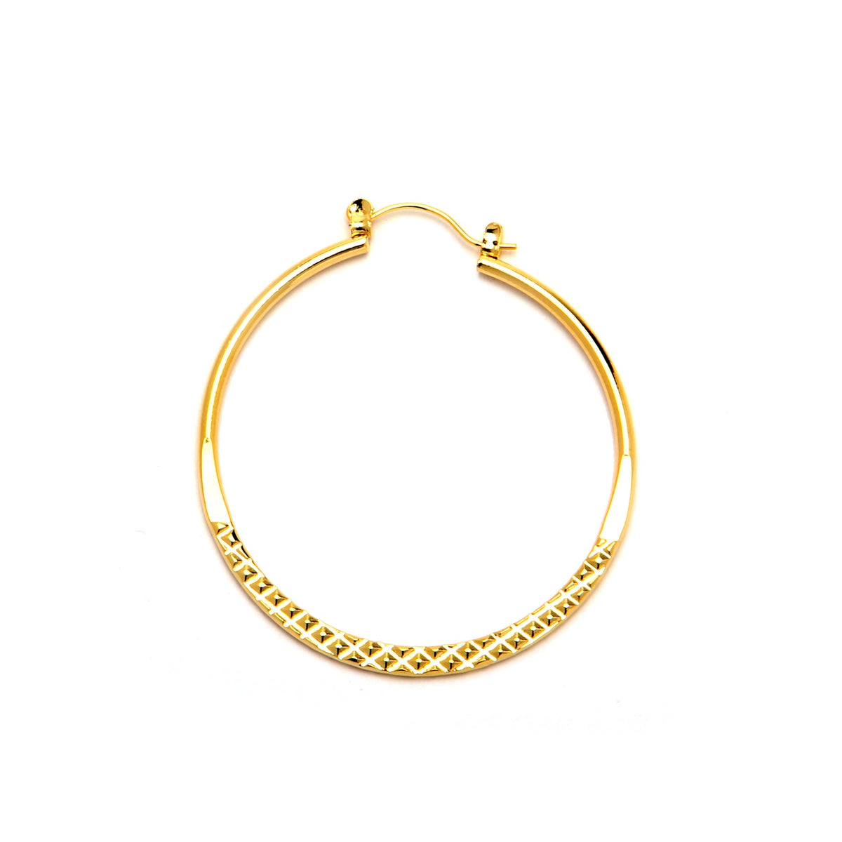Joy Jewelry A17 gold-tone pin-catch hoop earrings