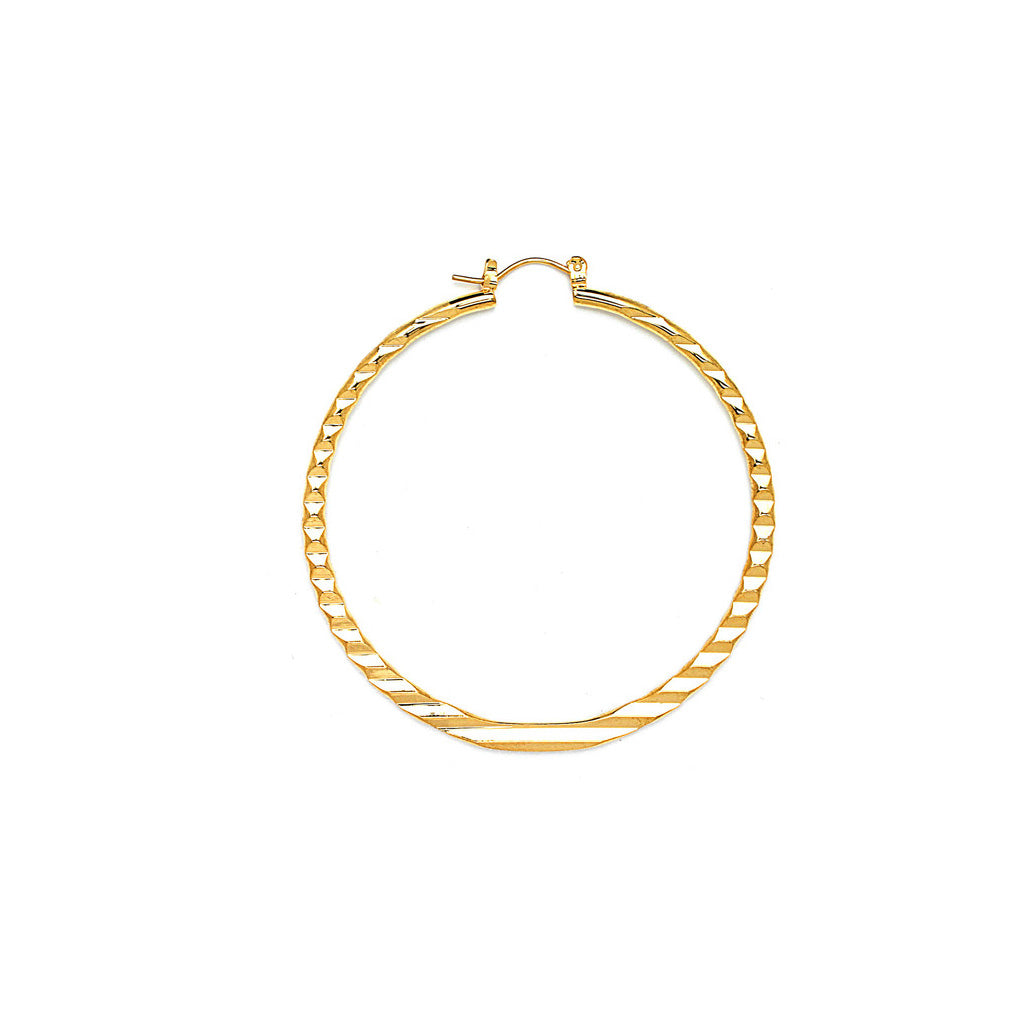 Joy Jewelry A22 gold-tone pin-catch hoop earrings