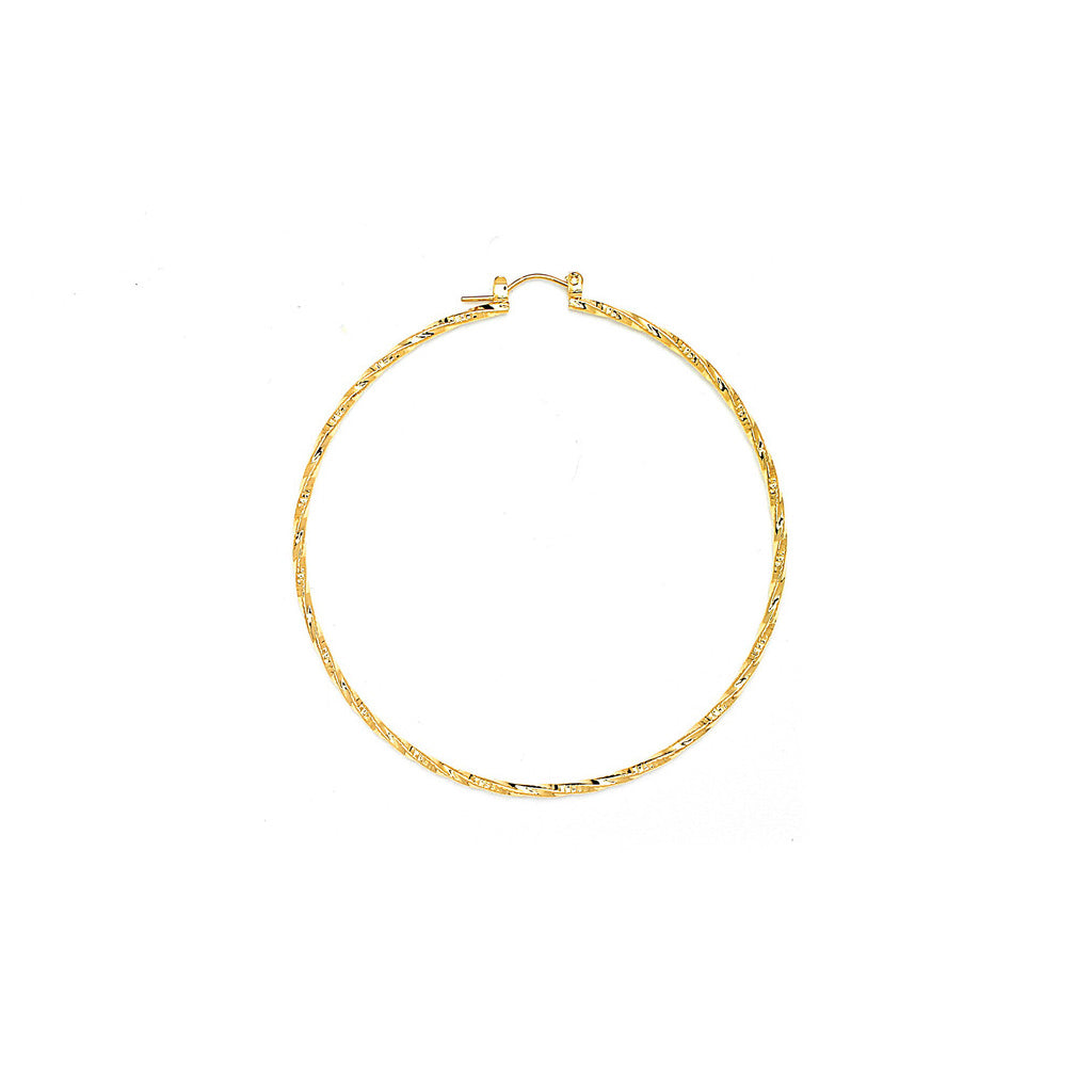 Joy Jewelry A23 gold-tone pin-catch hoop earrings