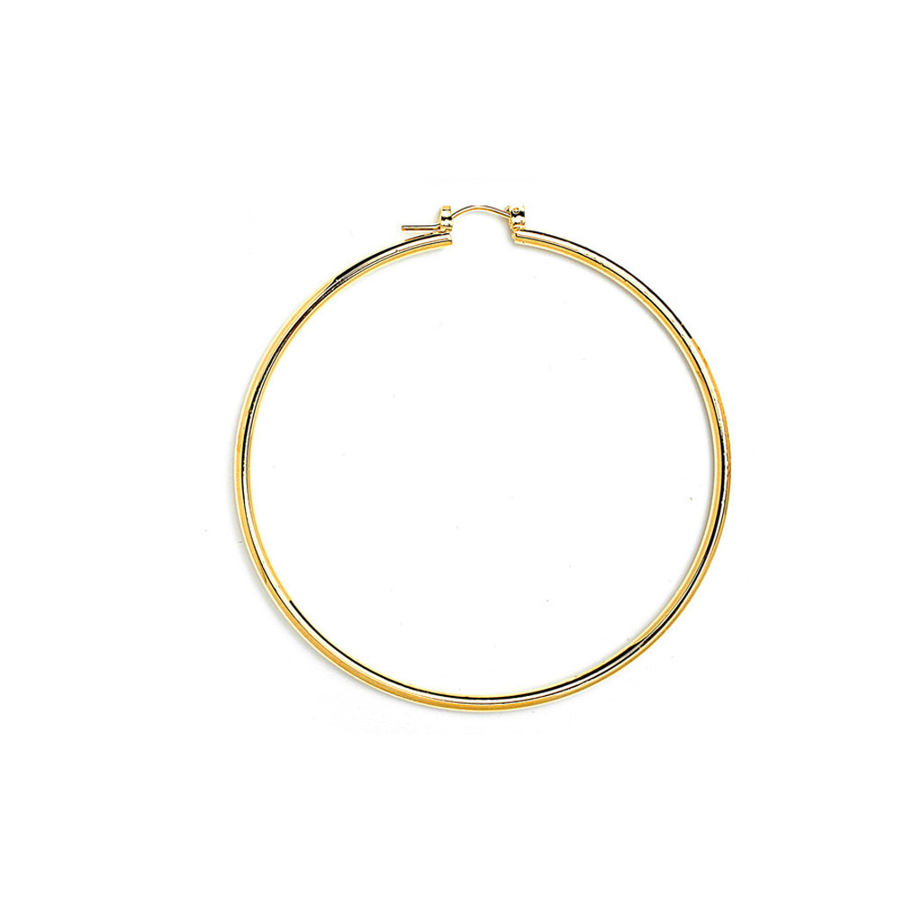 Joy Jewelry A25 gold-tone pin-catch hoop earrings