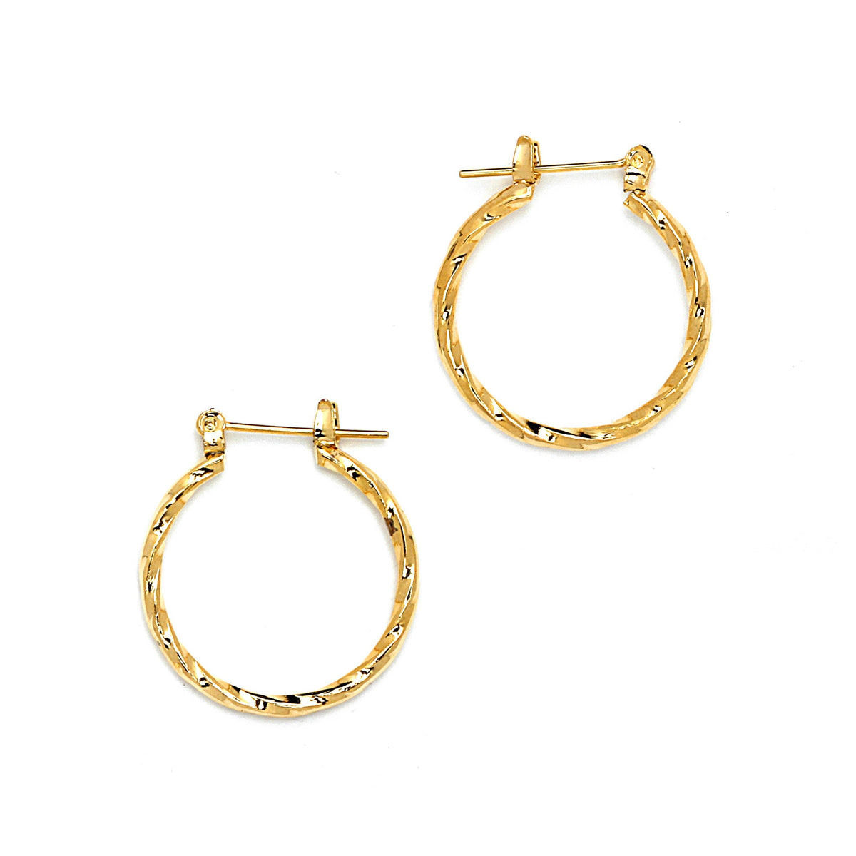 Joy Jewelry A7 gold-tone pin-catch hoop earrings