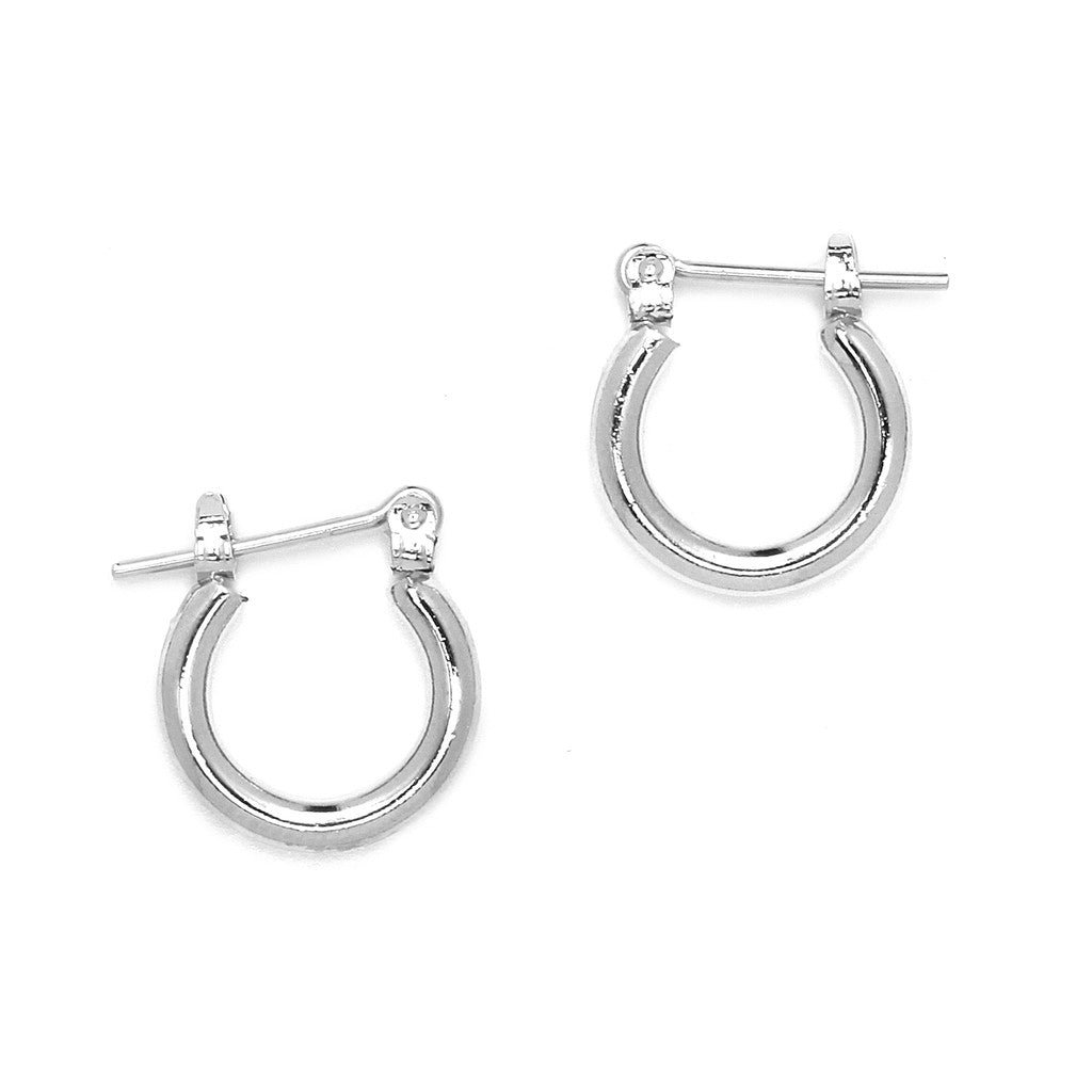 Joy Jewelry B1 silver-tone pin-catch hoop earrings