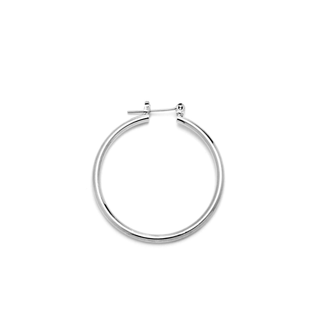 Joy Jewelry B11P silver-tone pin-catch hoop earrings