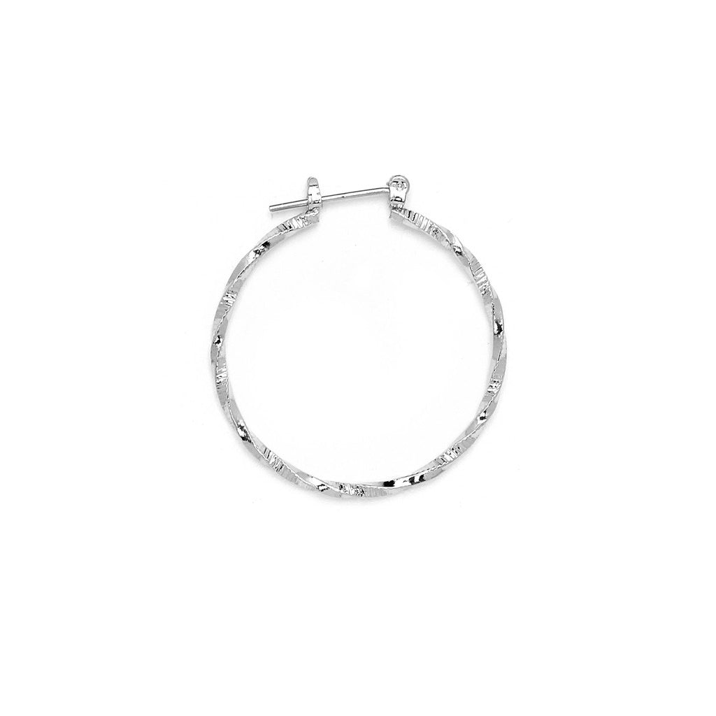 Joy Jewelry B12 silver-tone pin-catch hoop earrings