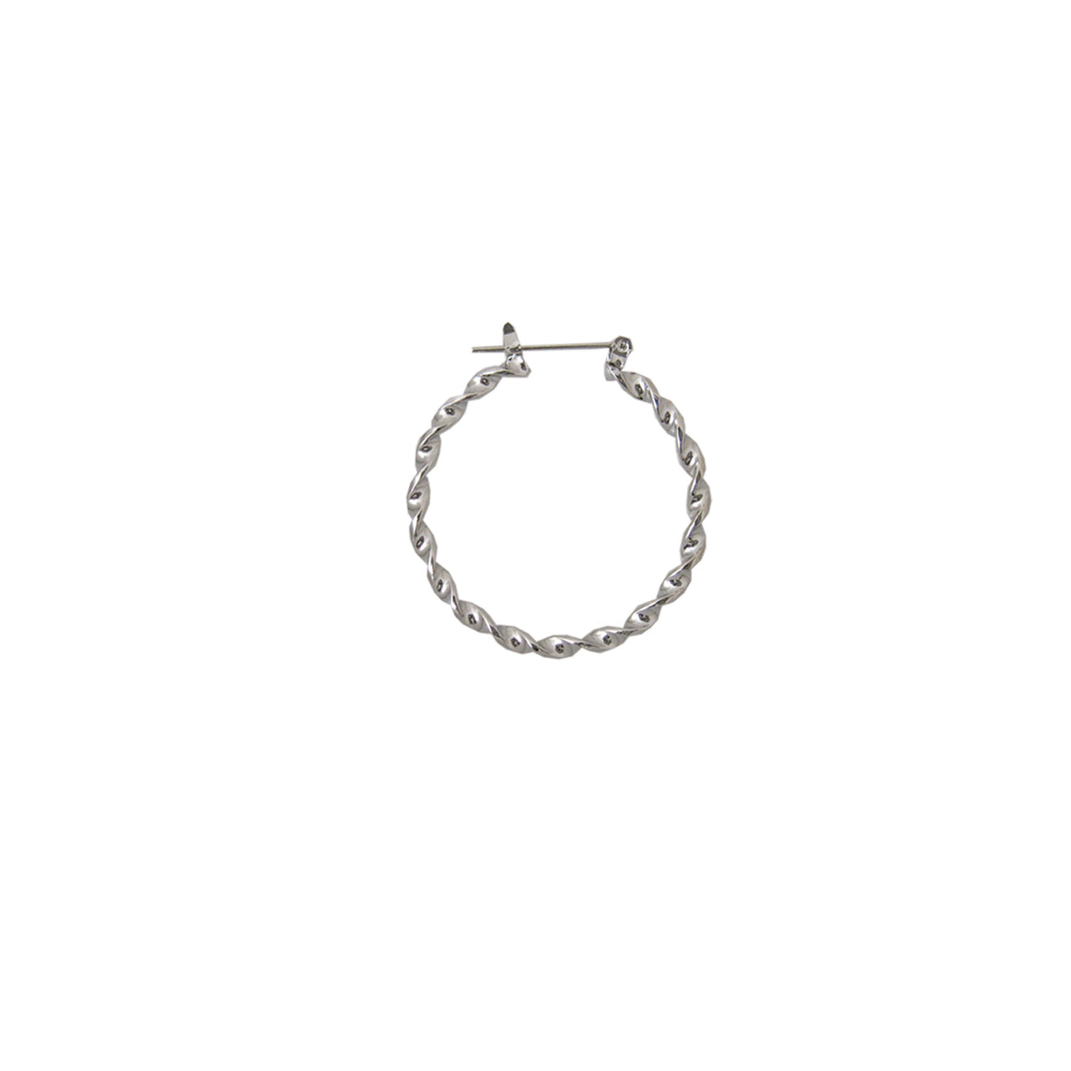 Joy Jewelry B14 silver-tone pin-catch hoop earrings