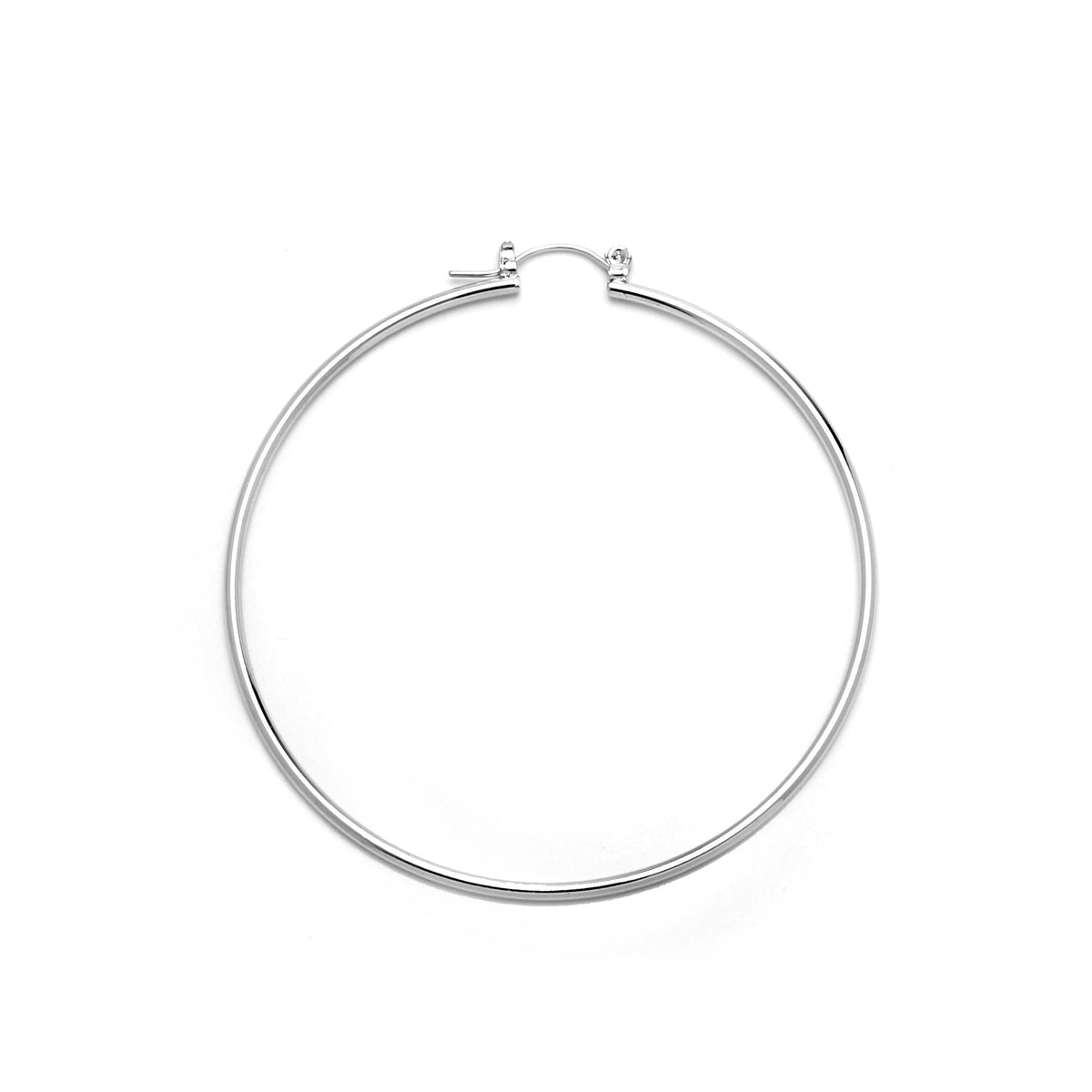 Joy Jewelry B21 silver-tone pin-catch hoop earrings