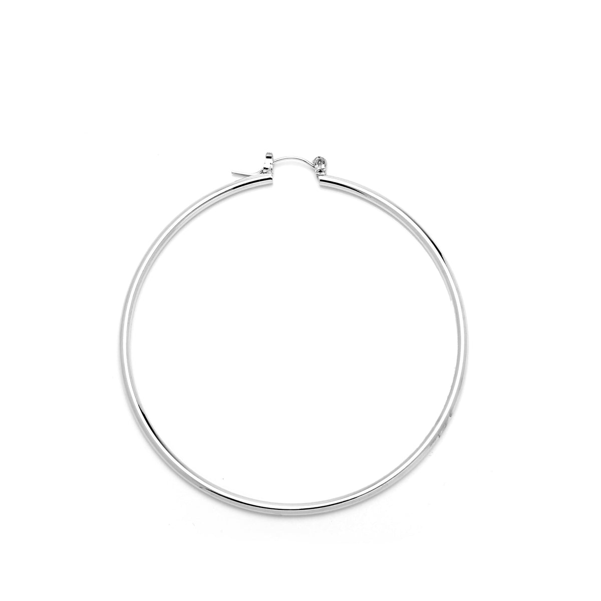 Joy Jewelry B24 silver-tone pin-catch hoop earrings