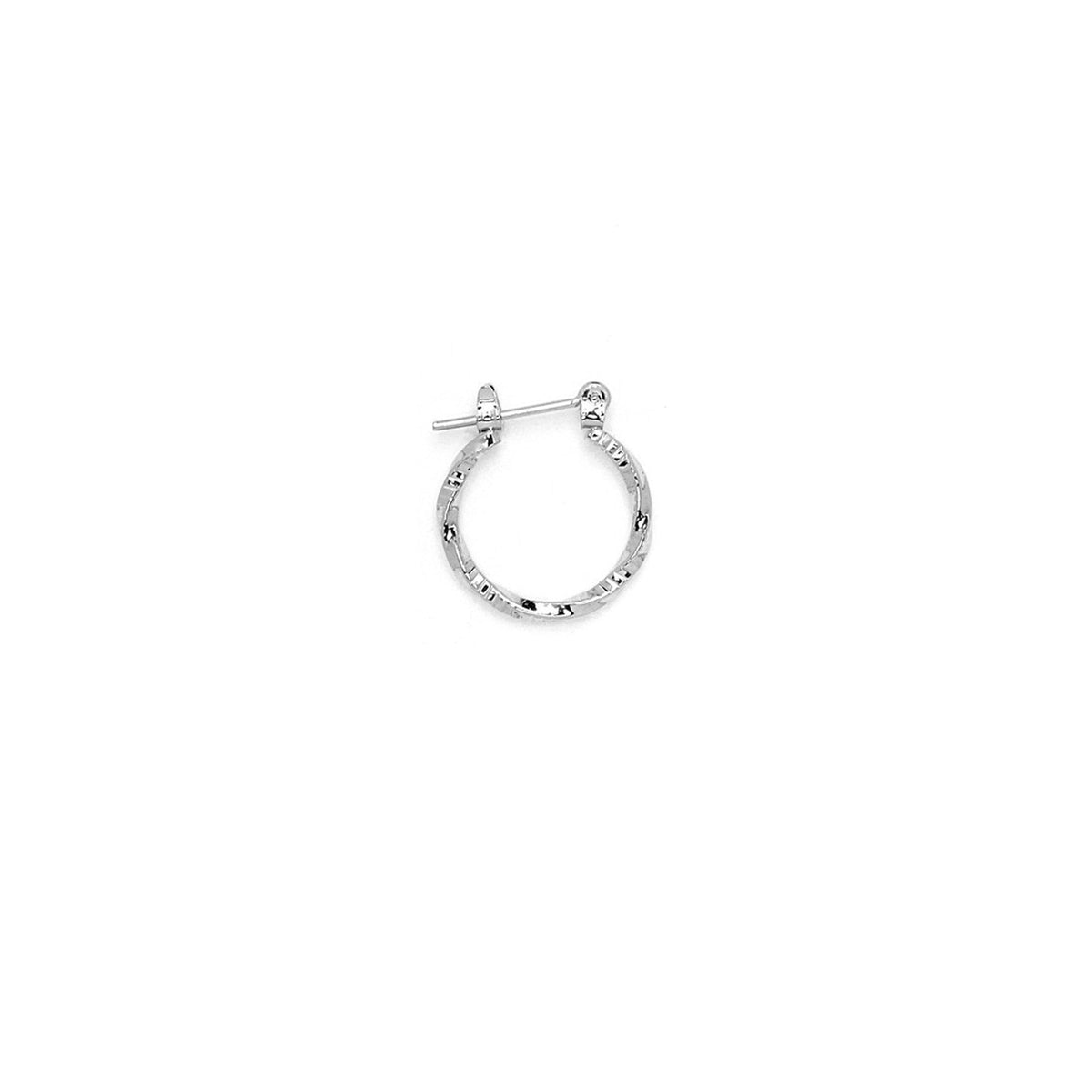 Joy Jewelry B4 silver-tone pin-catch hoop earrings
