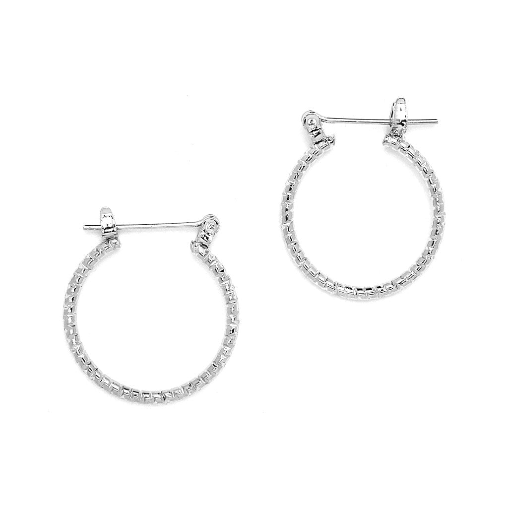 Joy Jewelry B5 silver-tone pin-catch hoop earrings