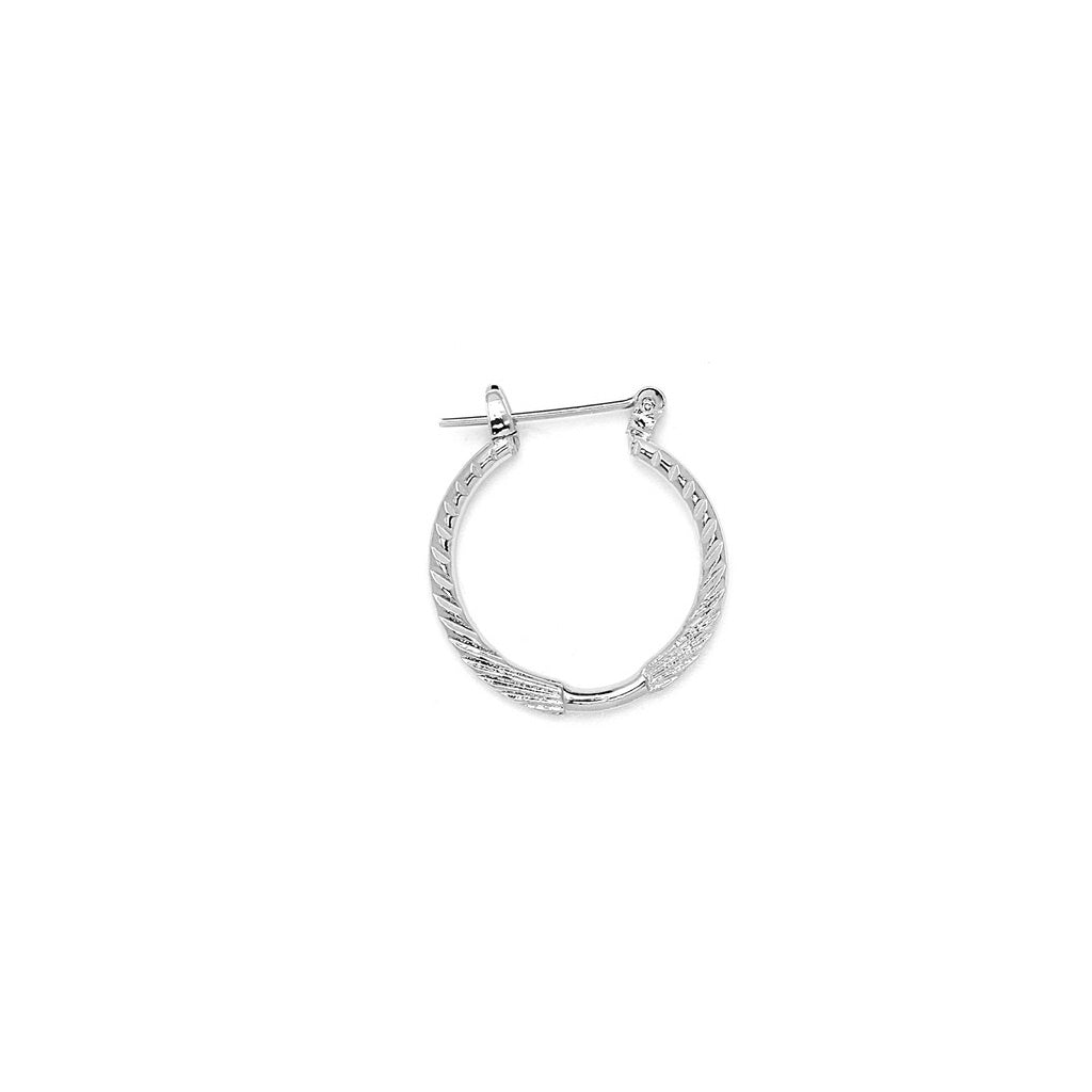 Joy Jewelry B6 silver-tone pin-catch hoop earrings