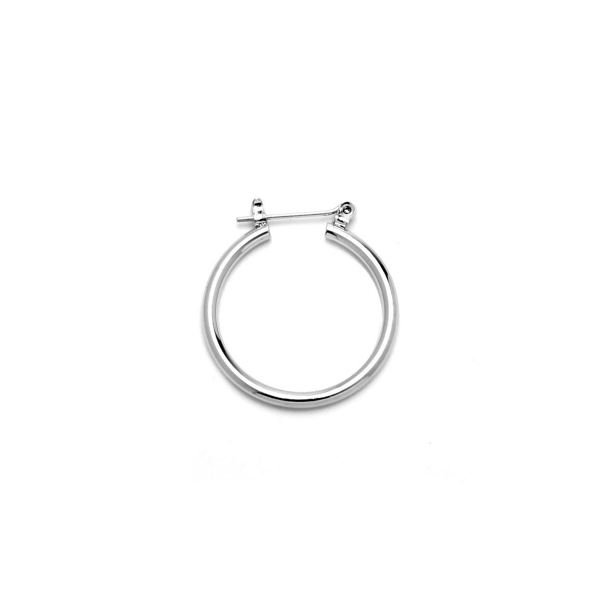Joy Jewelry B7 silver-tone pin-catch hoop earrings