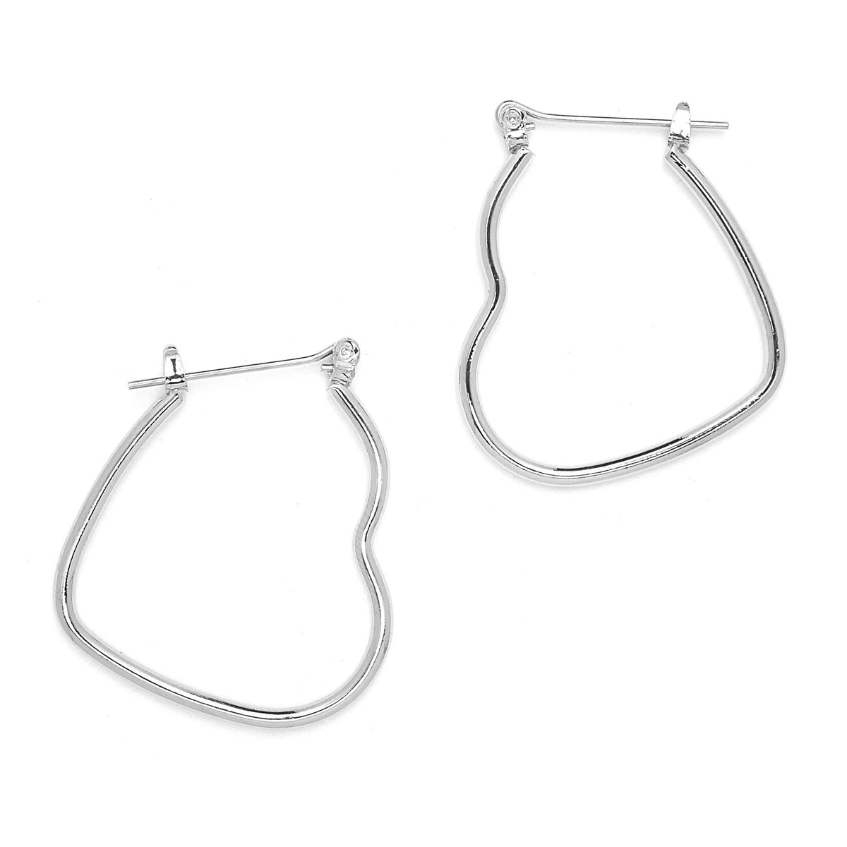 Joy Jewelry B9 silver-tone pin-catch hoop earrings