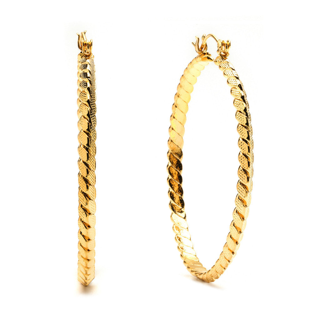 Joy Jewelry C19P gold-tone hoop earrings