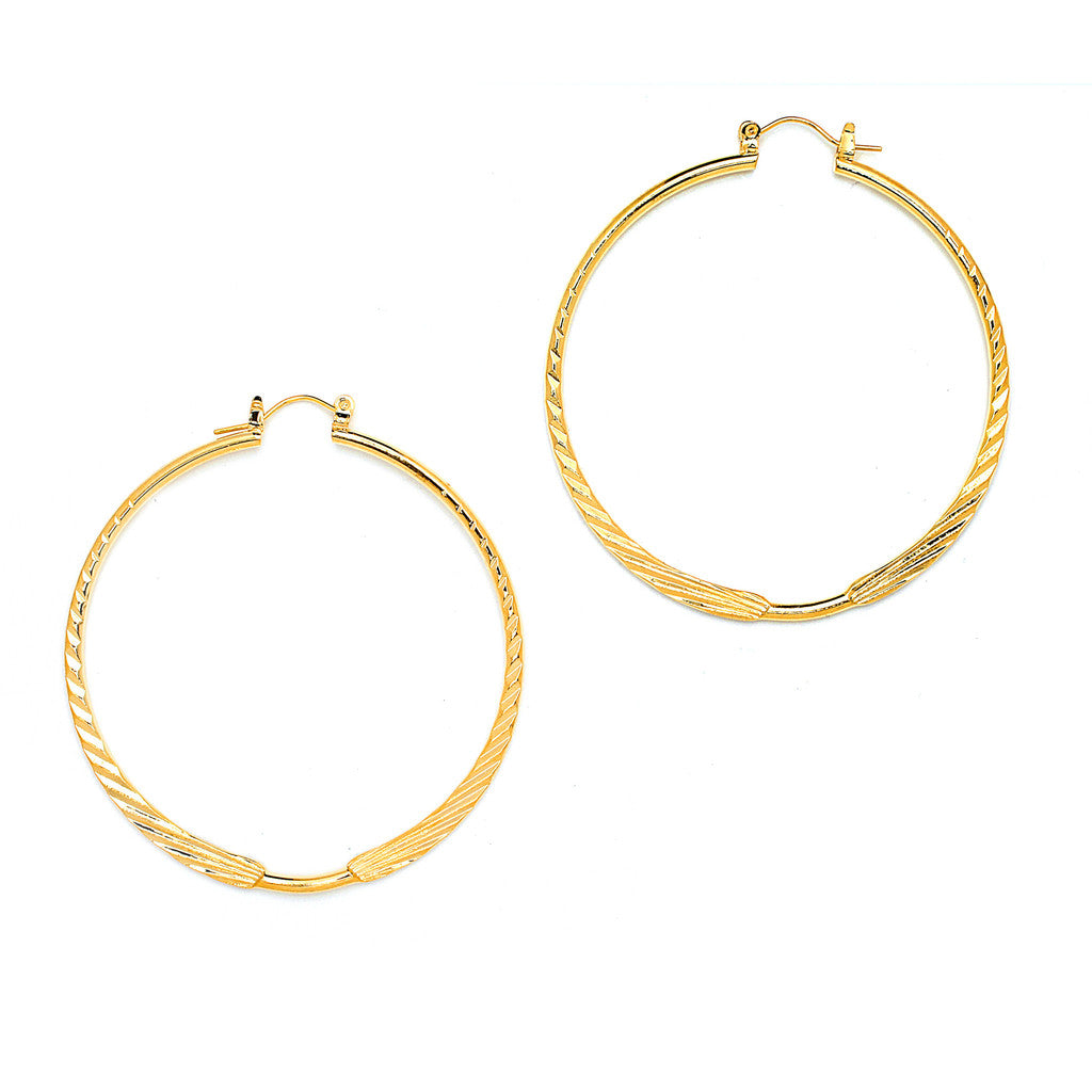 Joy Jewelry C22P gold-tone hoop earrings