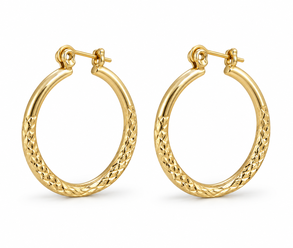Joy Jewelry C5 gold-tone hoop earrings
