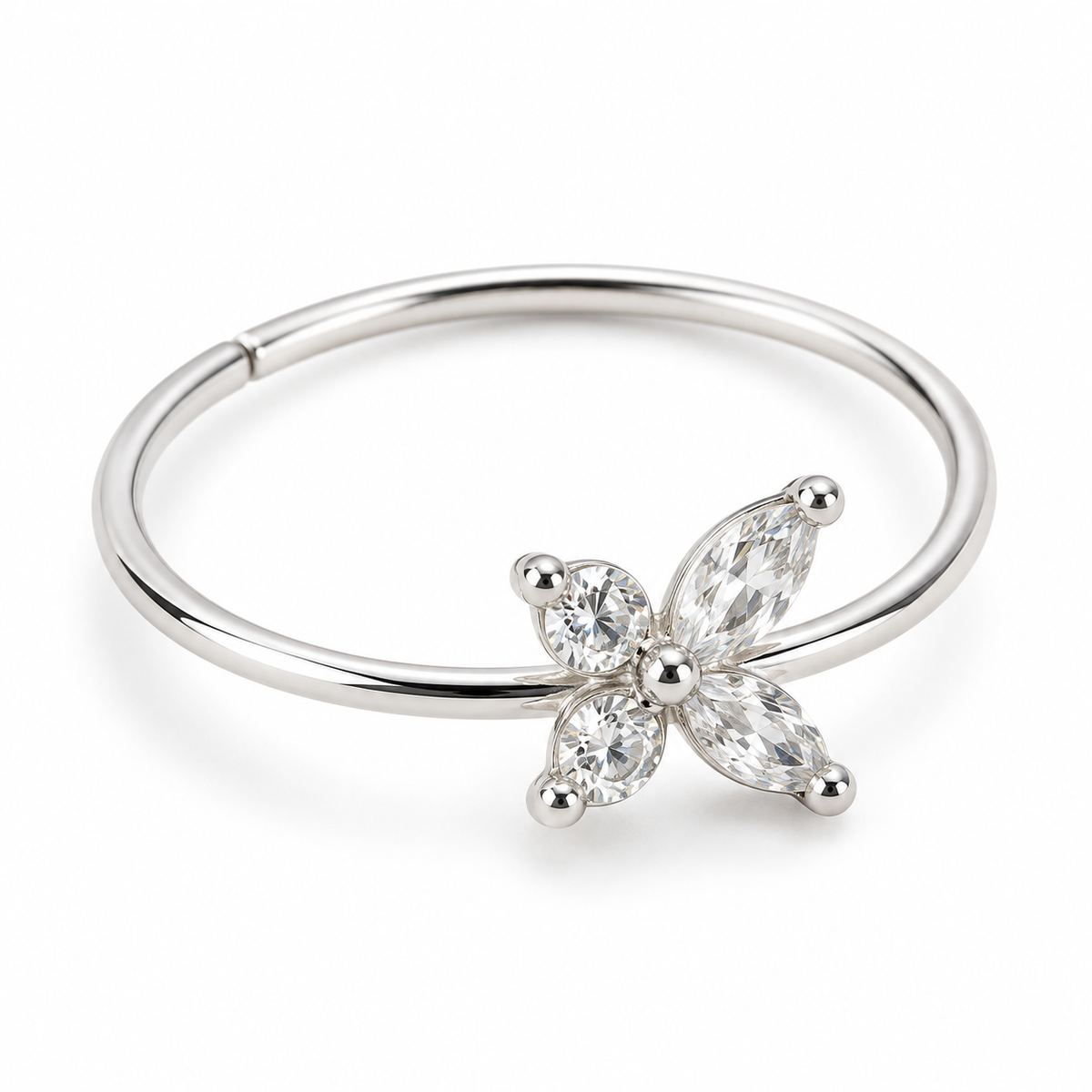 Joy Jewelry NH09 Silver Tone Butterfly nose hoop
