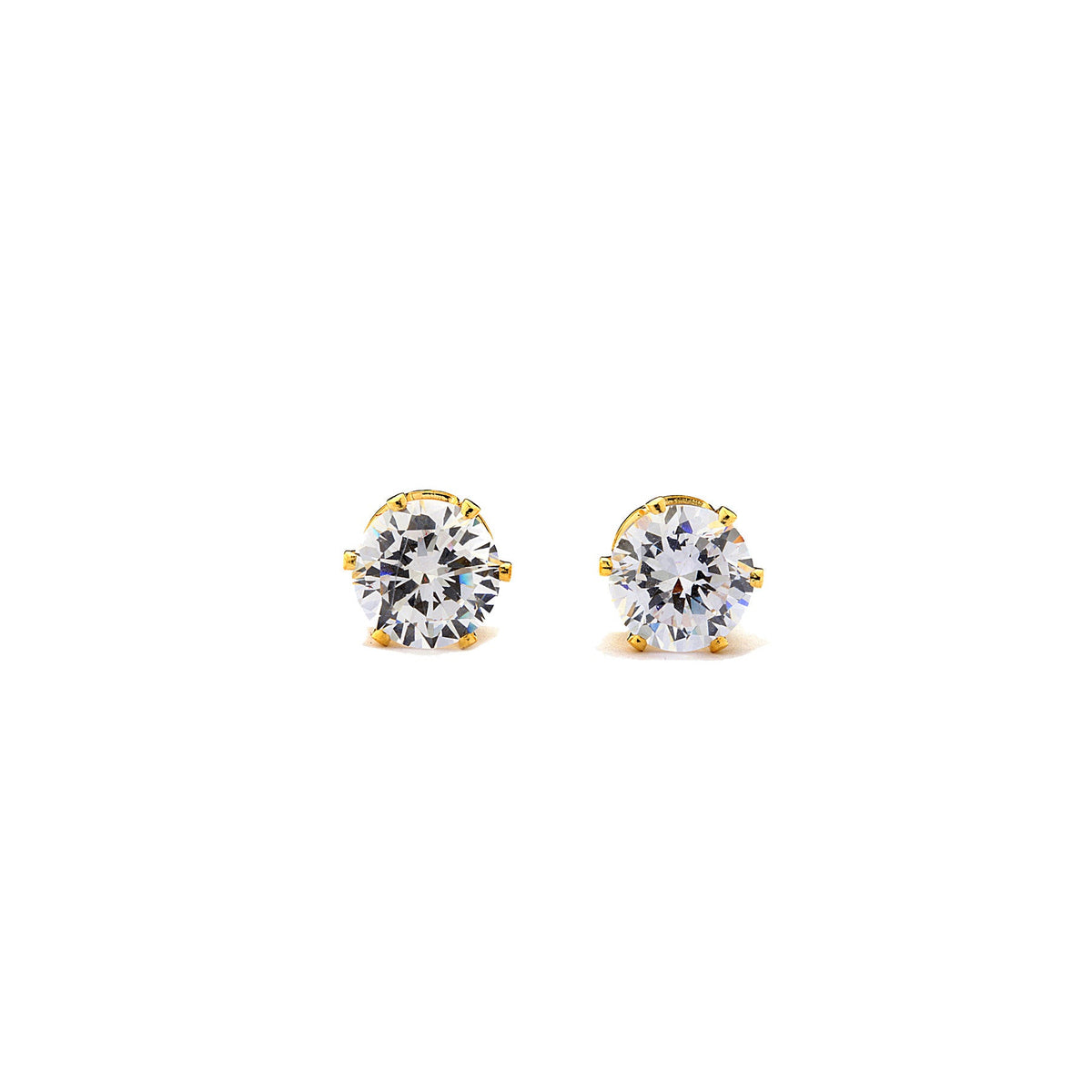 Joy Jewelry Y0 gold-tone cubic zirconia round stud earrings