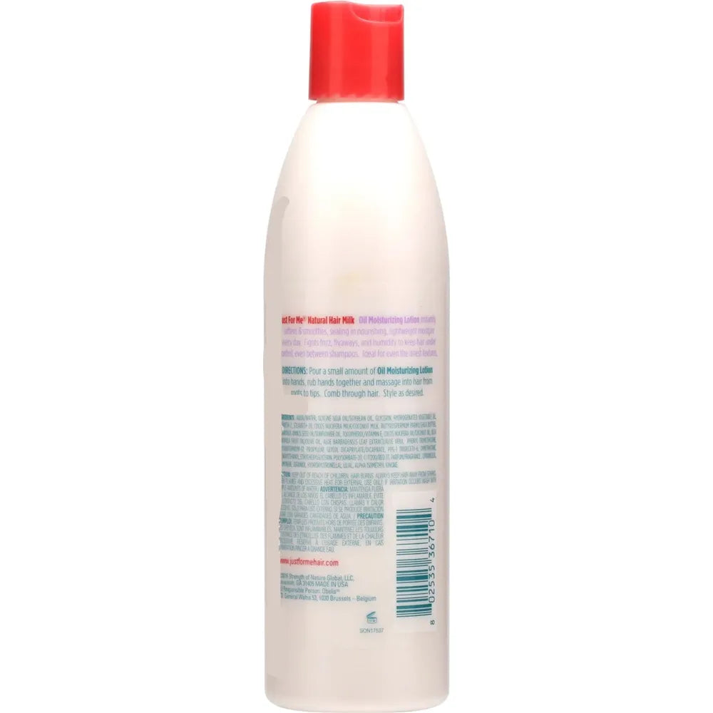 Just For Me Natural Hair Milk Oil Moisturizing Lotion bottle, back label
