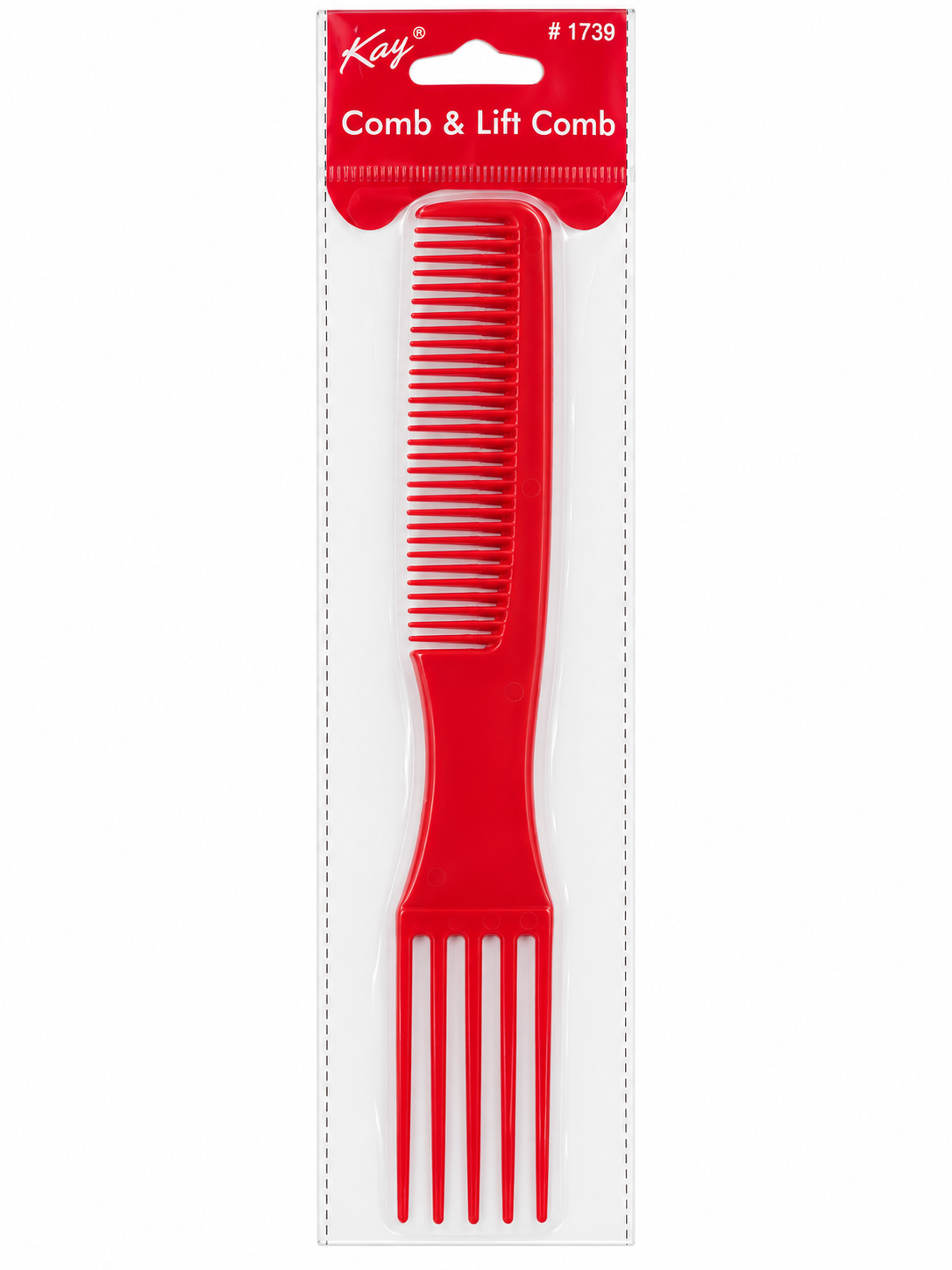 Kay #1739 Comb & Lift Comb in red
