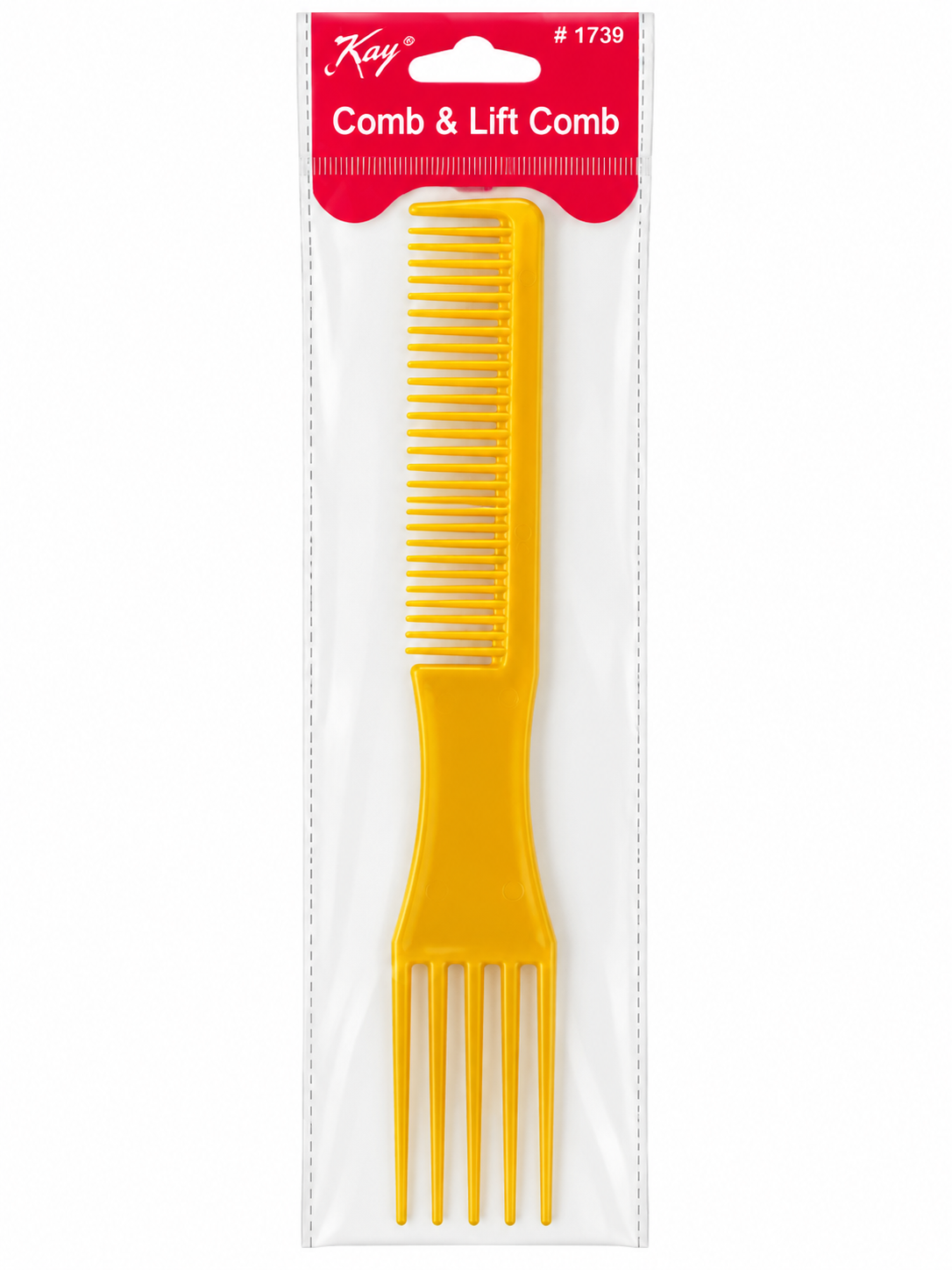 Kay #1739 Comb & Lift Comb in yellow