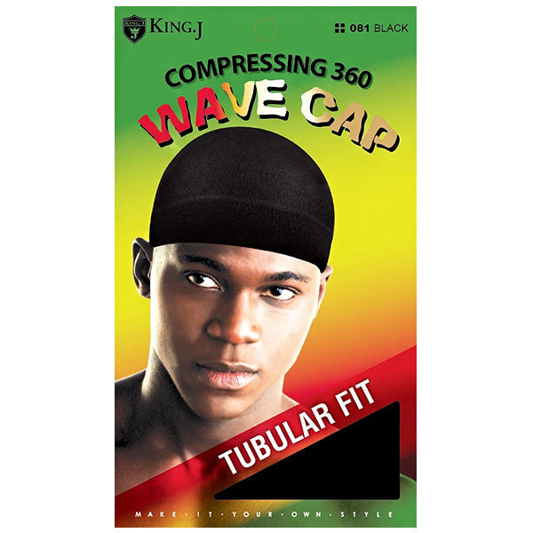 King.J Compressing 360 Wave Cap #081 Black official product image