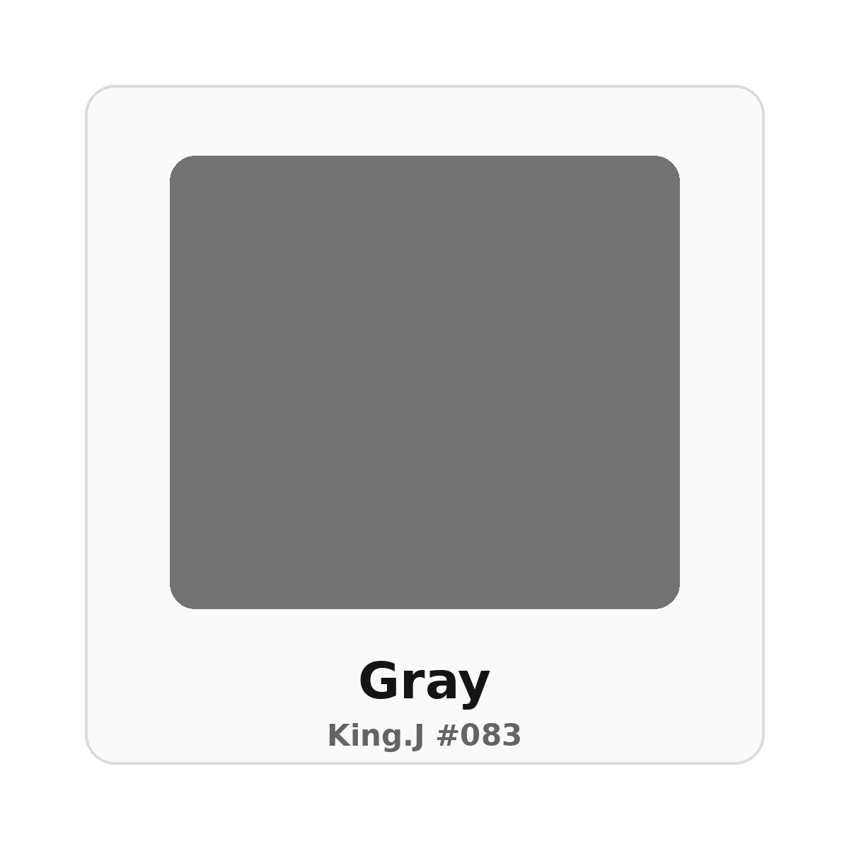 King.J #083 Gray color swatch