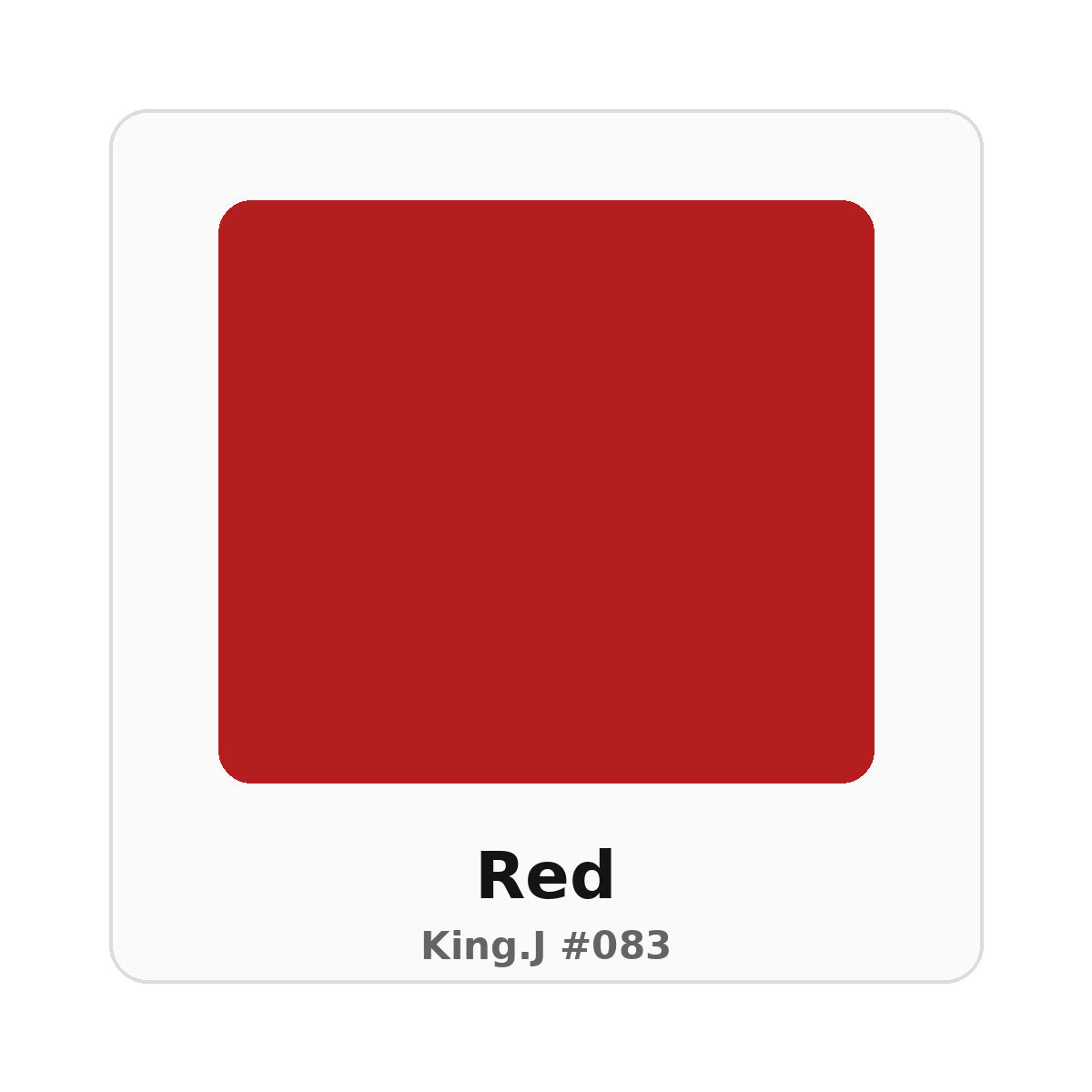King.J #083 Red color swatch