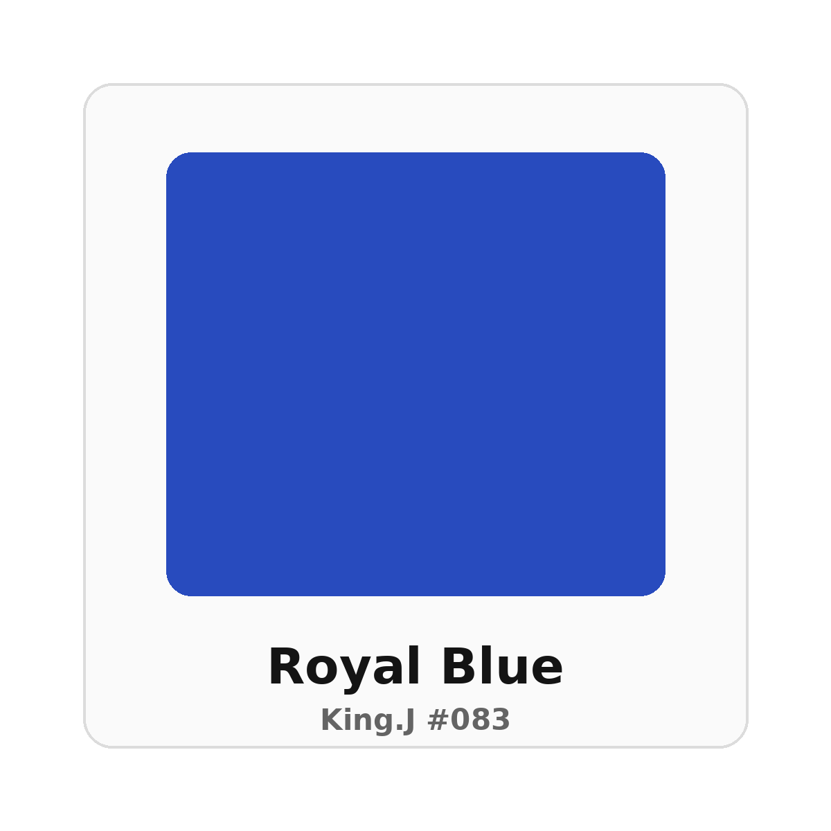 King.J #083 Royal Blue color swatch