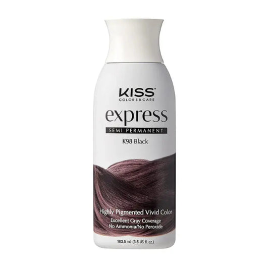 KISS Express Semi-Permanent Hair Color bottle in K98 Black