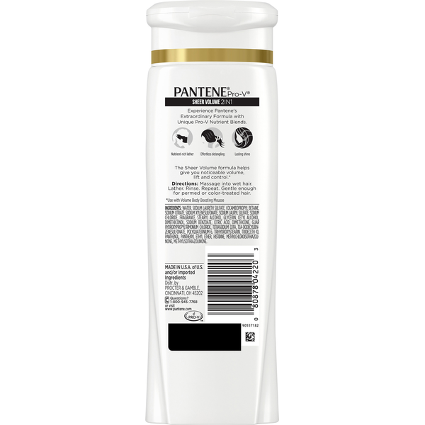 Alternative view of Hair Care Pantene Pro-V Sheer Volume 2 in 1 Shampoo & Conditioner, image 2 of 2