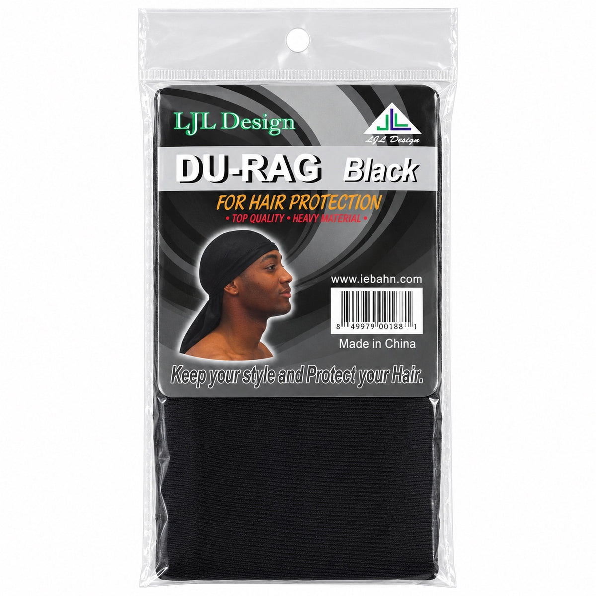 LJL Design Du-Rag Black #0401080 package image