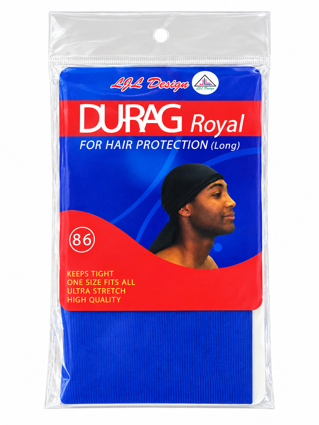 LJL Design Long Durag Royal Blue #86 front package