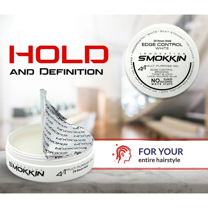 Strong Hold Hair Gel with Argan Oil, Edge Control, Braiding