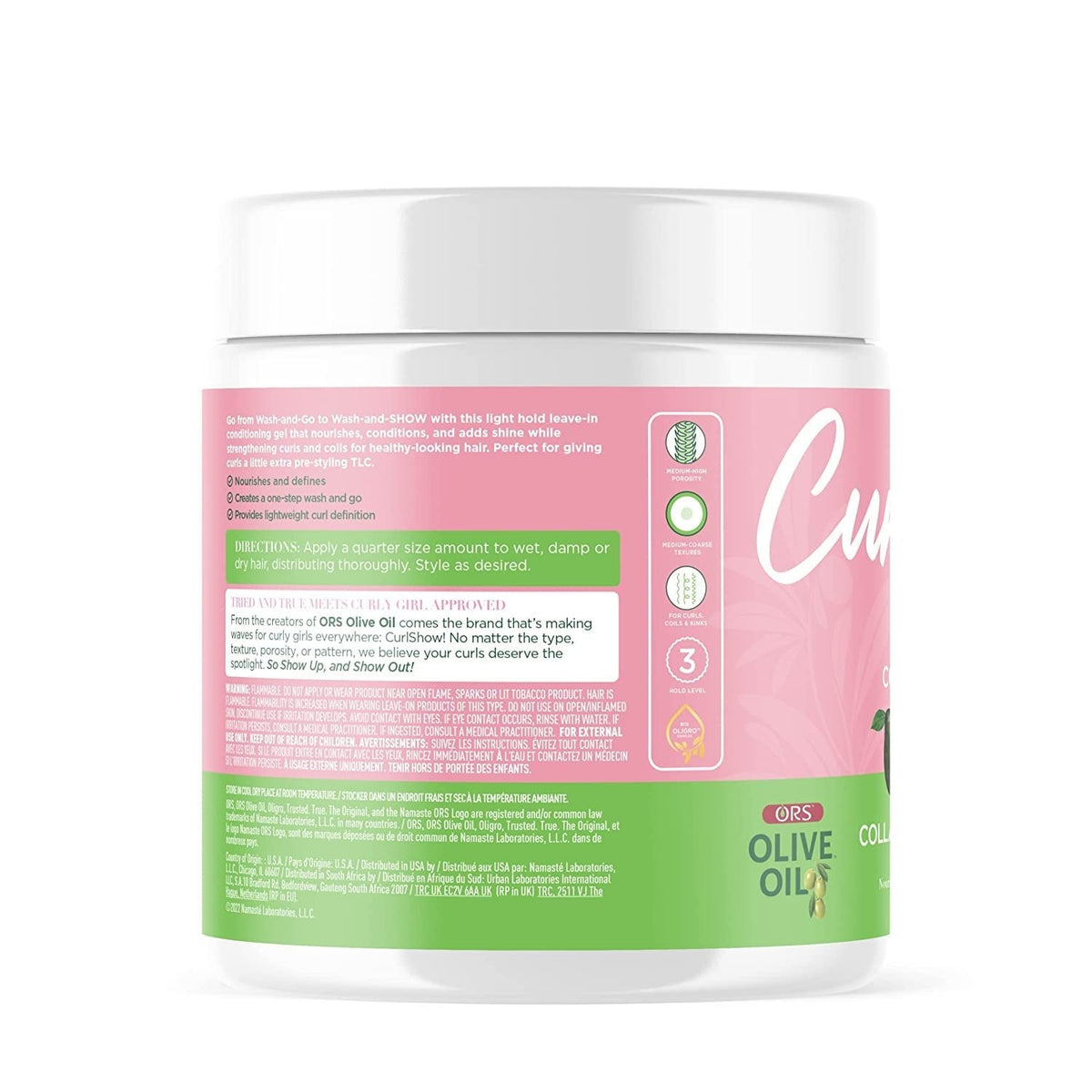 ORS Olive Oil Curlshow Leave-In Conditioner Gel for Strength & Length (16.0 oz) Curlshow