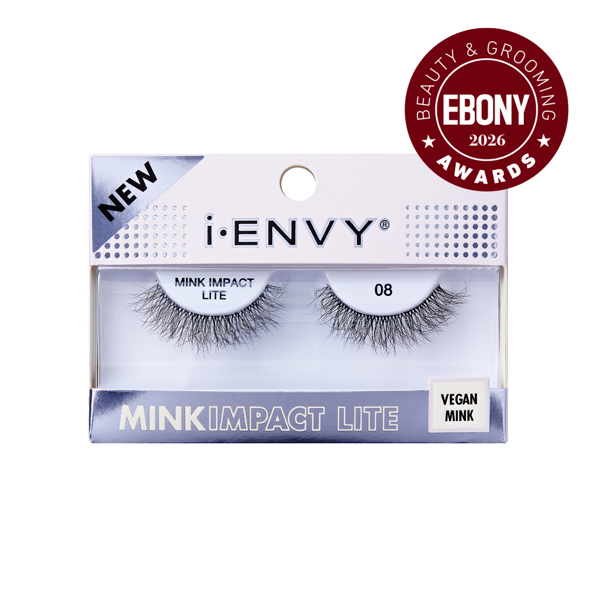 MIL08_main "A single false eyelash. The eyelash is curved and features multiple strands of synthetic or natural fibers designed to mimic the appearance of natural eyelashes. The strands are densely packed at the base and taper off towards the tips, creating a voluminous and fluttery effect. The base of the eyelash appears to be a thin, flexible band that can be adhered to the eyelid. The overall design suggests it is intended for cosmetic use to enhance the appearance of the eyes."