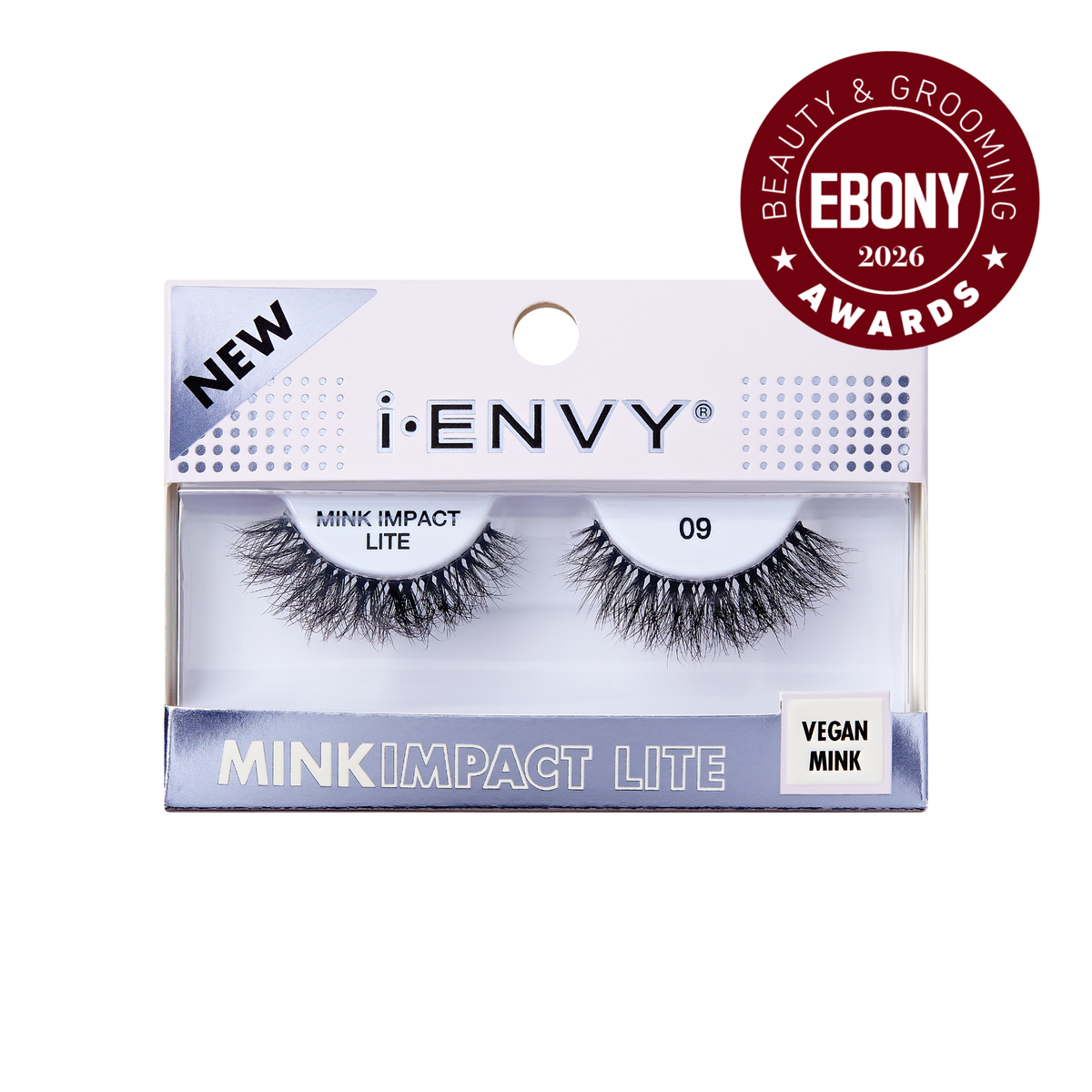 MIL09_main "A single false eyelash. The eyelash is curved and features multiple strands of synthetic or natural fibers designed to mimic the appearance of natural eyelashes. The strands are densely packed at the base and taper off towards the tips, creating a voluminous and fluttery effect. The base of the eyelash appears to be a thin, flexible band that can be adhered to the eyelid. The overall design suggests it is intended for cosmetic use to enhance the appearance of the eyes."
