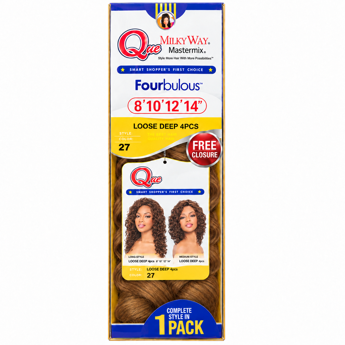 Milky Way Que Fourbulous Loose Deep 4PCS — Full pack, color 27