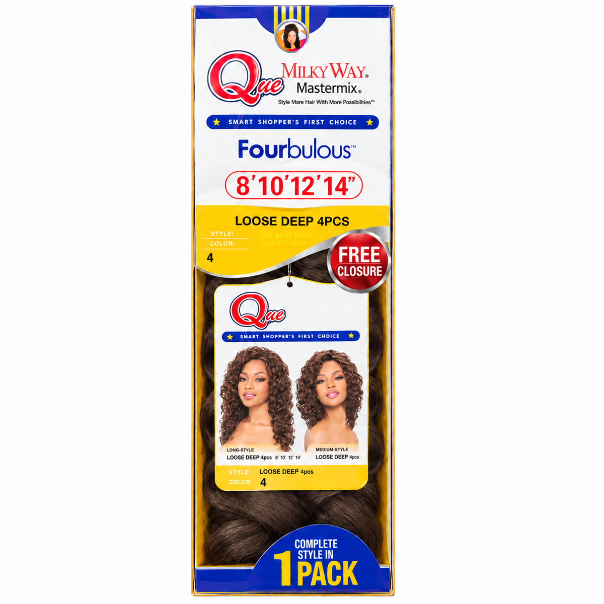 Milky Way Que Fourbulous Loose Deep 4PCS — Full pack, color 4