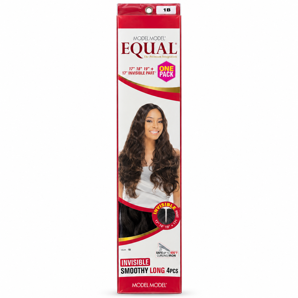 Model Model Equal Invisible Smoothy Long 4PCS 1B package - 17, 18 and 19 inches plus 17-inch invisible part