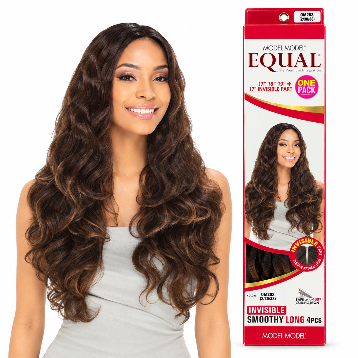 Model Model Equal Invisible Smoothy Long 4PCS model and OM203 package