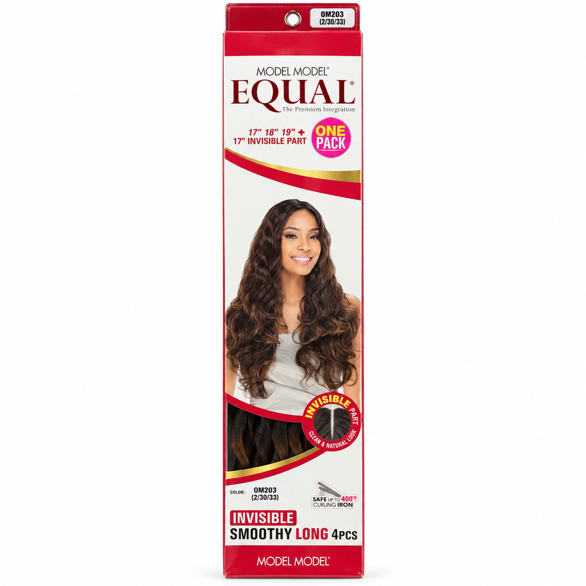 Model Model Equal Invisible Smoothy Long 4PCS OM203 package - 17, 18 and 19 inches plus 17-inch invisible part