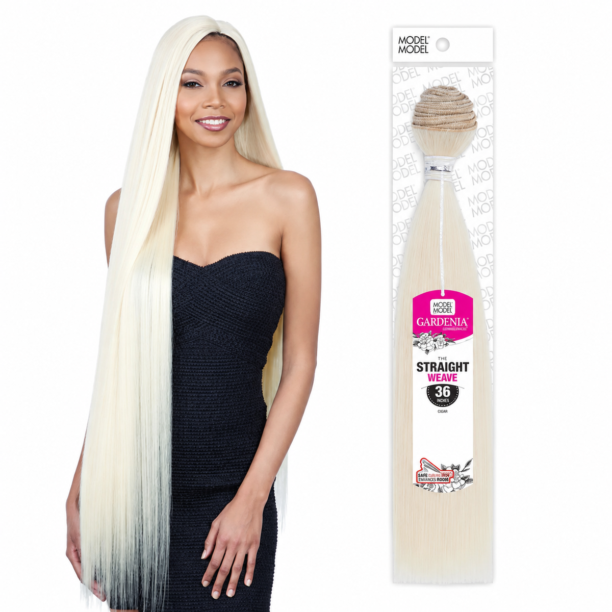 Model Model Gardenia MasterMix Straight Weave manufacturer model beside full retail package